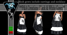 **P&A Creations Black & White Gown**
