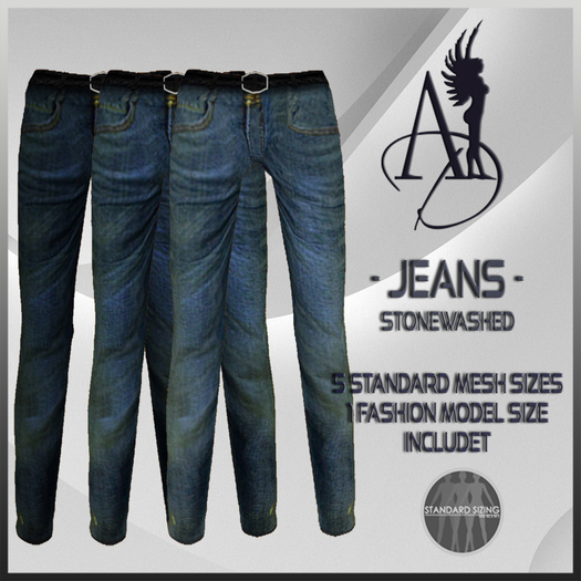 AD-Jeans, mesh stonewashed-blue complete