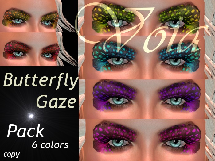 Voia Tattoo Butterfly Gaze Pack 6 colors