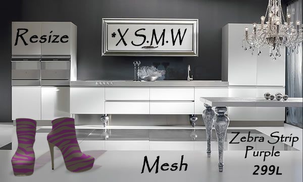 *{ X}S.M.W Shopping Bag (Purple Zebra)