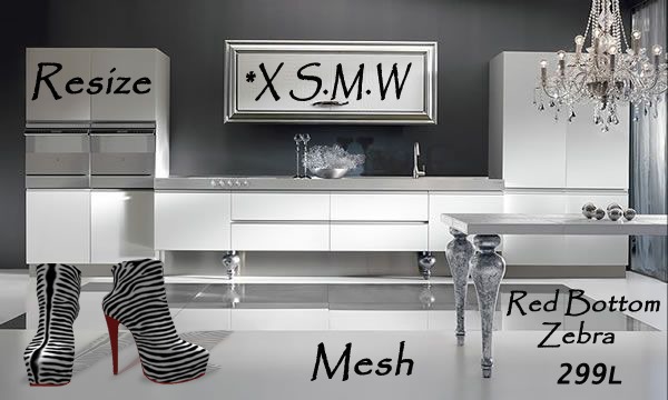 *{ X}S.M.W Shopping Bag (Red Bottom Zebra) 