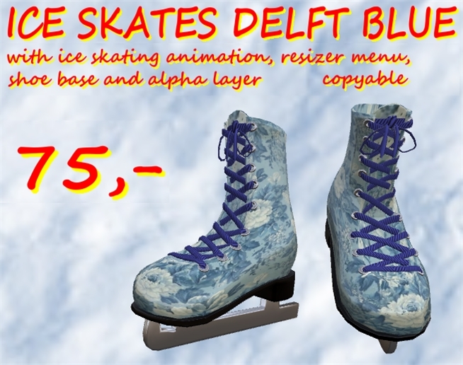Second Life Marketplace ICE SKATES DELFT BLUE