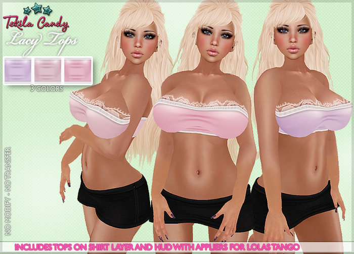 *TC* Lacy Top - Pack C (With APPLIERS For Lolas Tango)