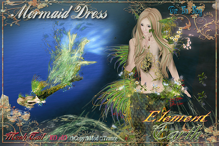 **TNN**Mermaid Dress element -Earth