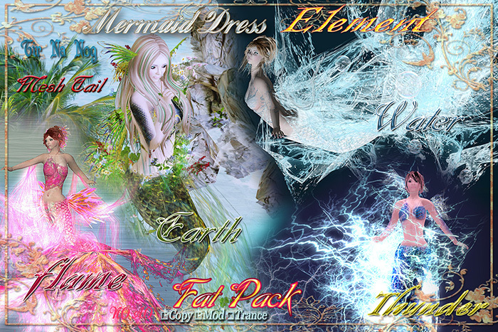 *TNN**Mermaid Dress element -Fat Pack