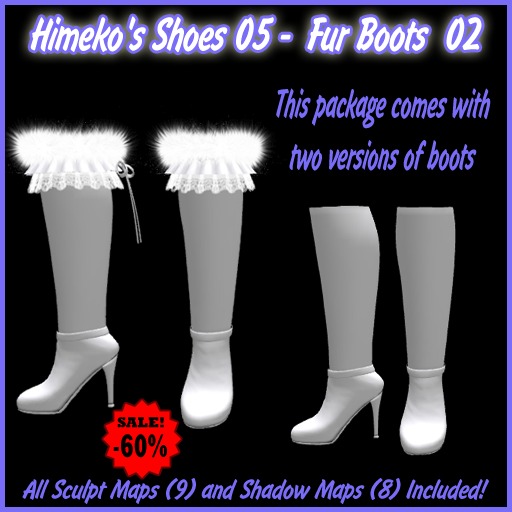 [FULL PERMS]Himeko's Shoes 05 -  Fur Boots  02
