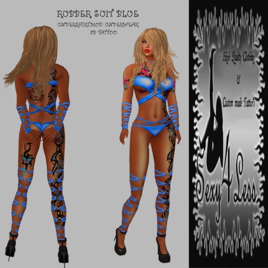S4L RUBBER SUIT BLUE OUTFIT