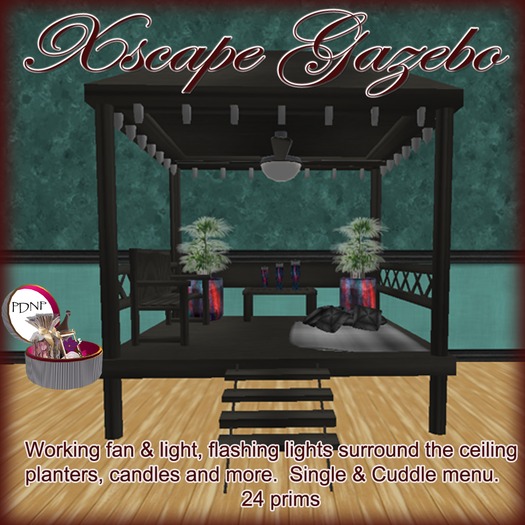 PDN: XSCAPE GAZEBO BLACK BOXED