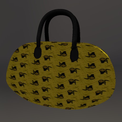 Yellow Reaper Mesh Animated Handbag