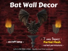 [LPL] Bat Wall Decor with Torches (boxed)
