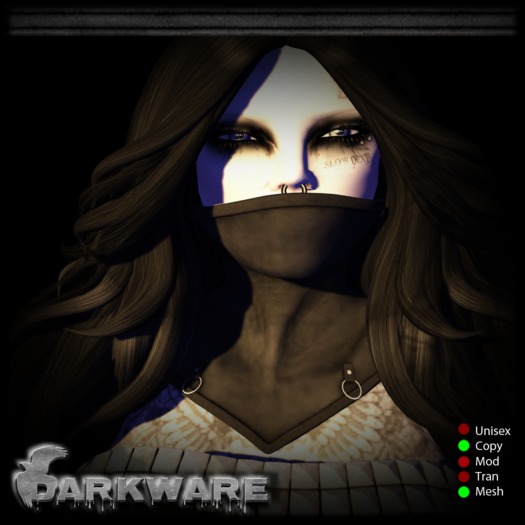 {DarkWare} Nightmare Mask Goth Black