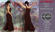 KRISTA *MESH* Evening Gown RED