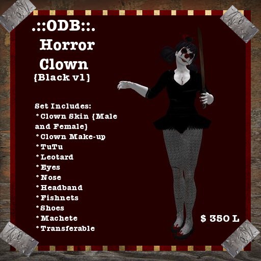 .::ODB::. Horror Clown v1 {Black} {Boxed}