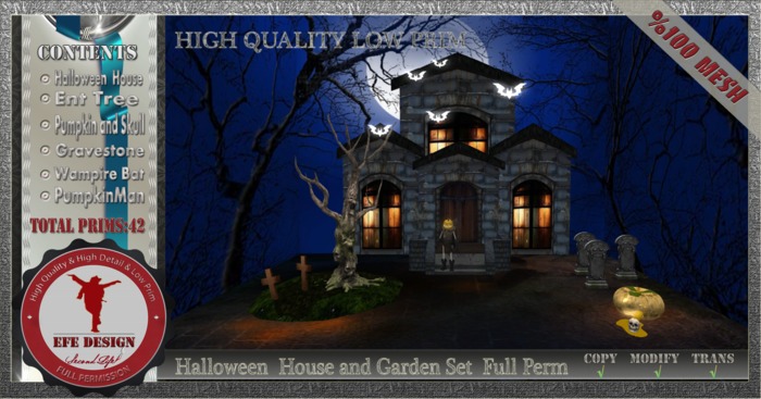 Halloween  House and Garden Set  Full Perm