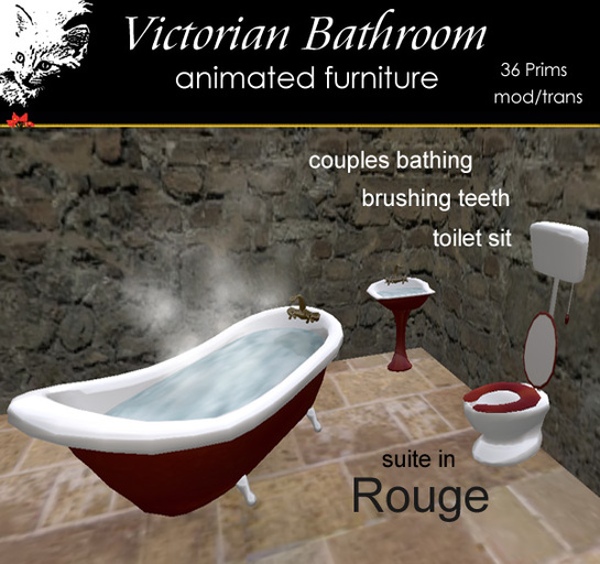 Victorian Bathroom Set in Rouge from Pestique
