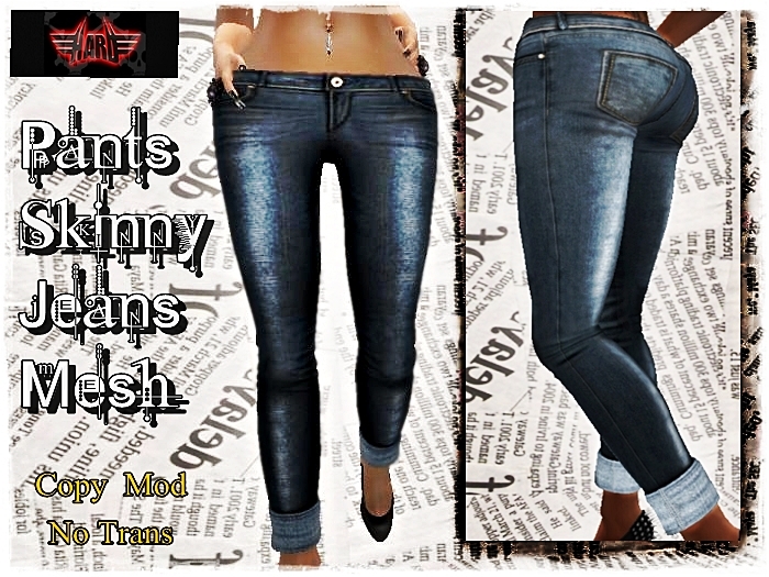 H.A.R.D _ Pants Skinny Jeans Mesh _ Cuffed