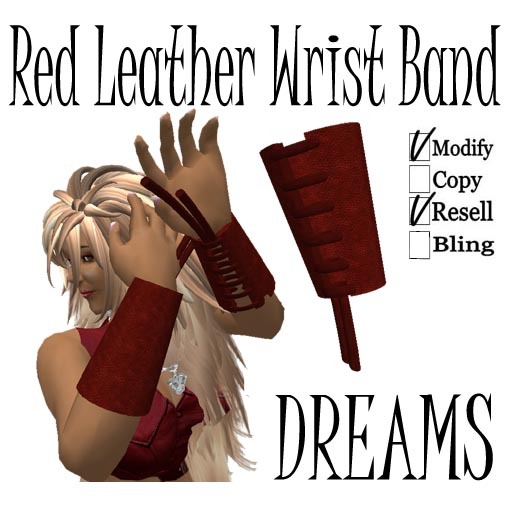 Jewelry - RED LEATHER WRIST BAND WOMAN 