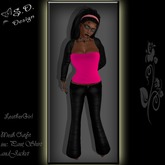 Leather Girl Black/Pink