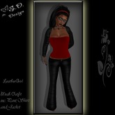 Leather Girl Black/Red