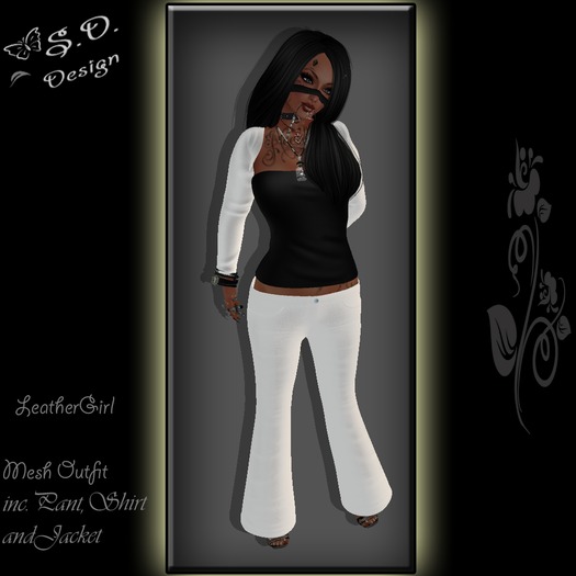 Leather Girl White/Black