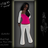 Leather Girl White/Pink