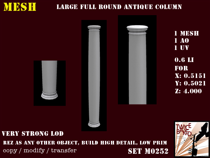 Beautifull high detailed FP Full round column M0252