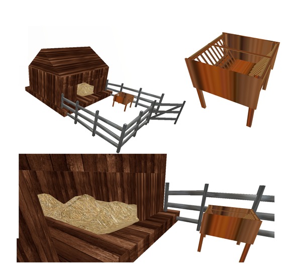 Stable with Hay and Straw