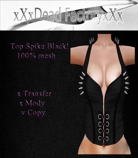 Dead Factory Spike Top Black BOX