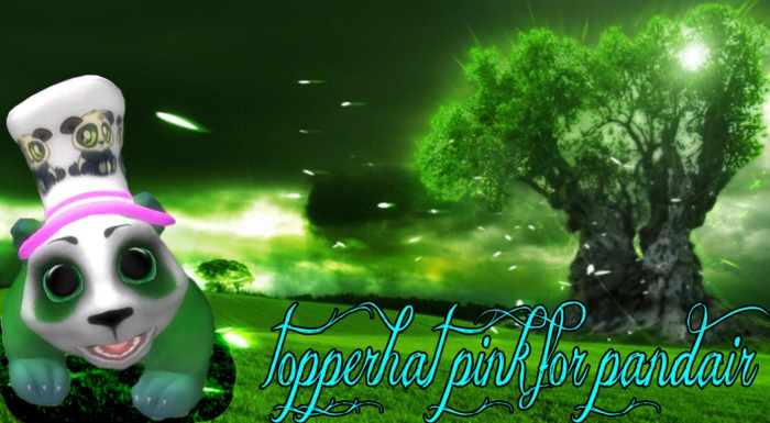 topperhat pink panda