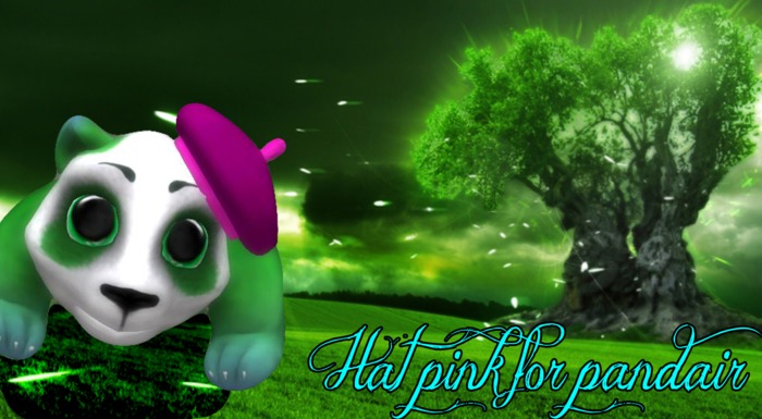 hat for panda pink