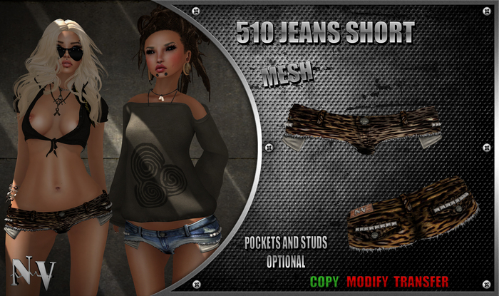 [NV] 510 Jeans Short -Leopard-