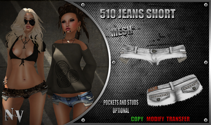 [NV] 510 Jeans Short -White-