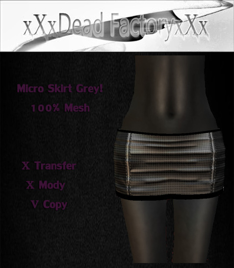 xXxDead FactoryxXx Micro Skirt 1 grey BOX