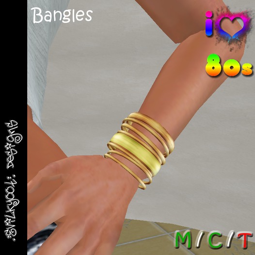 .:Evilkyoot:. 80s Bangles - Yellow (Boxed)