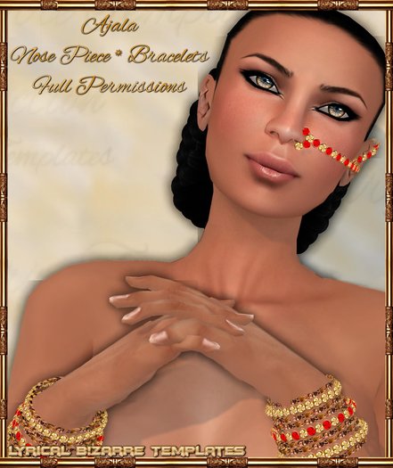 !Lyrical B!zarre Templates! - Ajala Nose Piece and Bracelets FP
