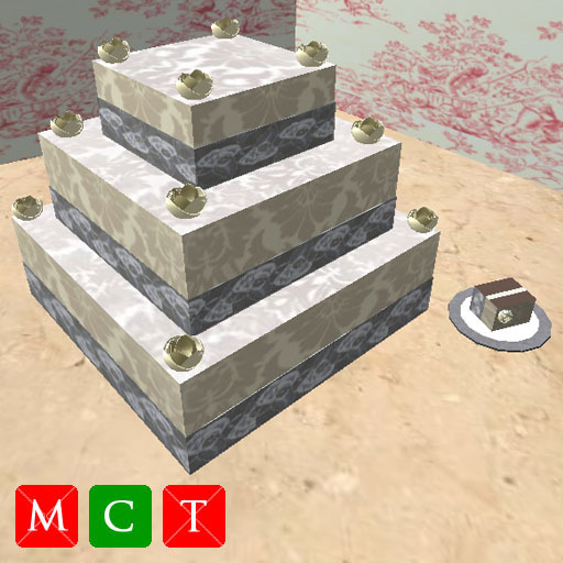 Ivory Tiered Wedding Cake (No Topper)