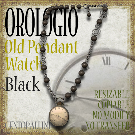 *CentoPallini* OROLOGIO [Pendant] Black