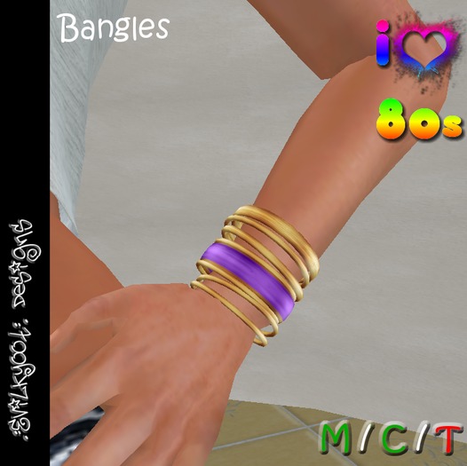 .:Evilkyoot:. 80s Bangles - Purple (Boxed)