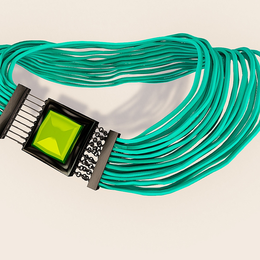 [HANDverk]Strand Necklace.crazed cerulean