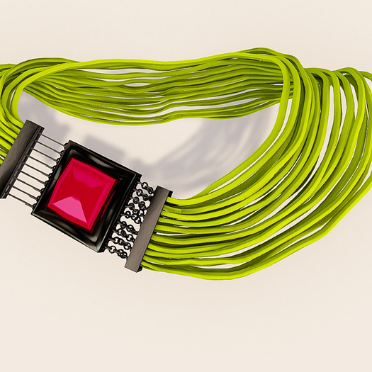 [HANDverk]Strand Necklace.lunatic lime