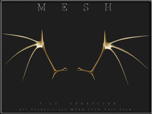T-3D Creations [ Wings Silver / Gold ] MESH - Full Perm -
