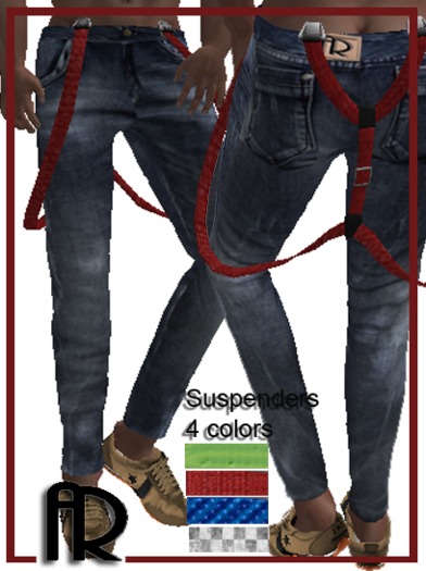 [AR] Skinny pants with suspenders