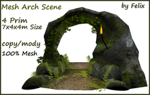 4 Prim Mesh Stone Arch Scene by Felix 7x4x4m Size copy-mody