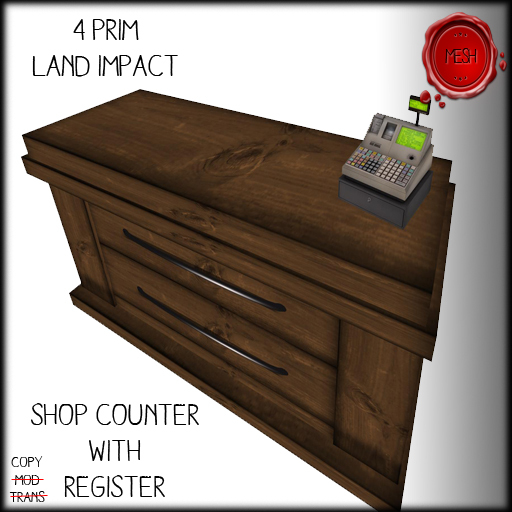 =KD= Basic Shop Counter W/ Register