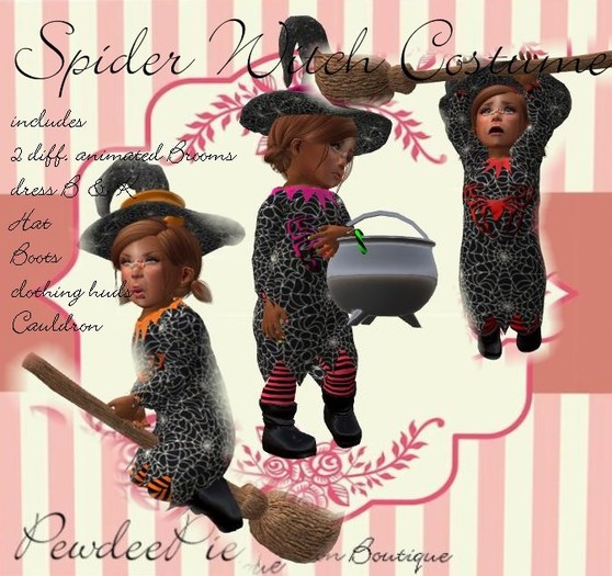 ::PP:: - SPIDER WITCH COSTUME PINK BAGGED UPDATED