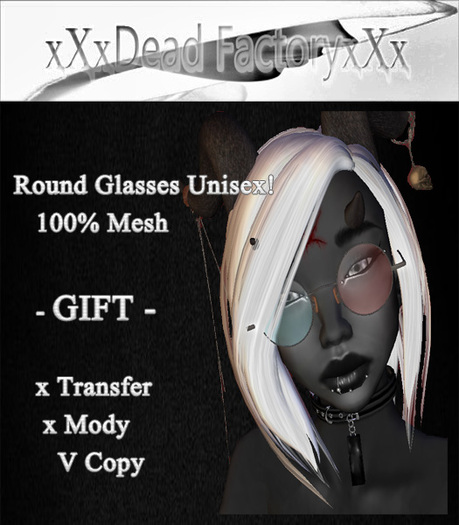 xXxDead FactoryxXx Round Glasses Gift BOX