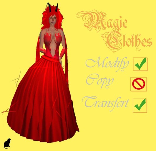 magic clothes red long dress