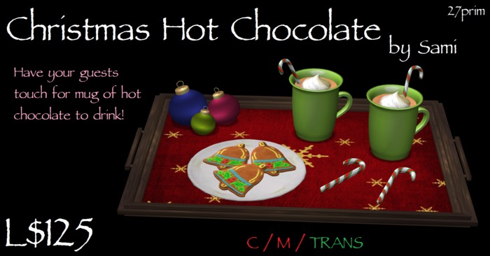 Christmas Hot Chocolate Serving Tray by Sami