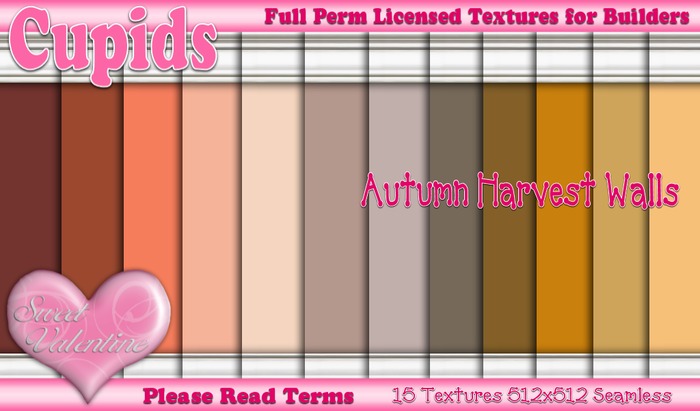 *Cupids Textures * 15 AUTUMN HARVEST WALLS SEAMLESS