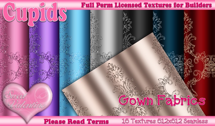 *Cupids Textures * 15 GOWN FABRIC SEAMLESS